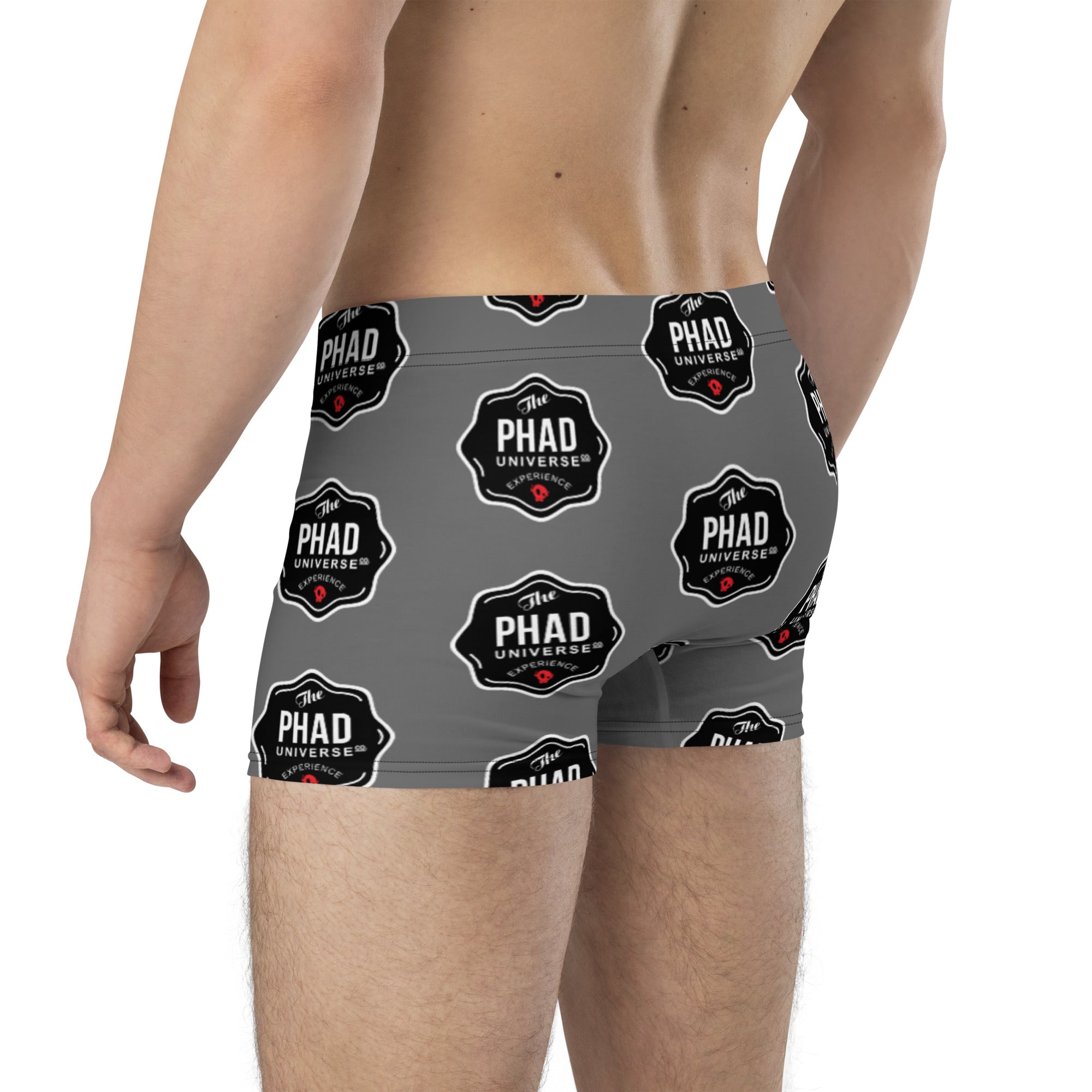 UNI-EXPERIENCE PU DARK GRAY MEN'S BOXER BRIEFS