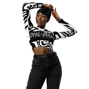 PHAD-U-NOSIS ALL-OVER RECYCLED LS CROP TOP
