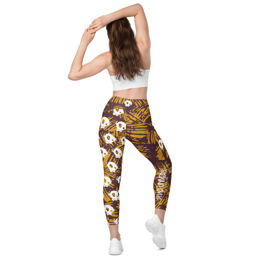 THE WILD PU CROSSOVER LEGGINGS W/ POCKETS