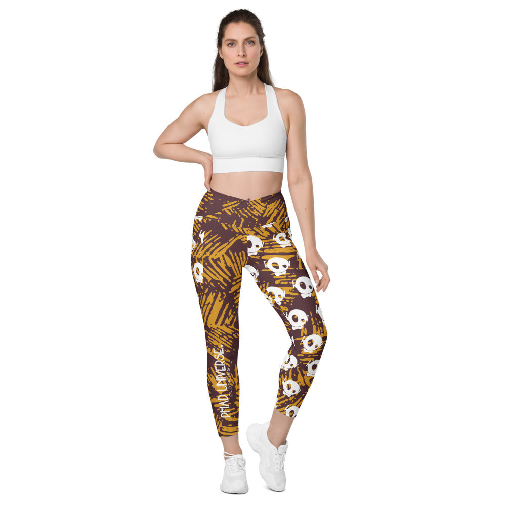 THE WILD PU CROSSOVER LEGGINGS W/ POCKETS