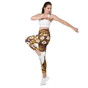 THE WILD PU CROSSOVER LEGGINGS W/ POCKETS