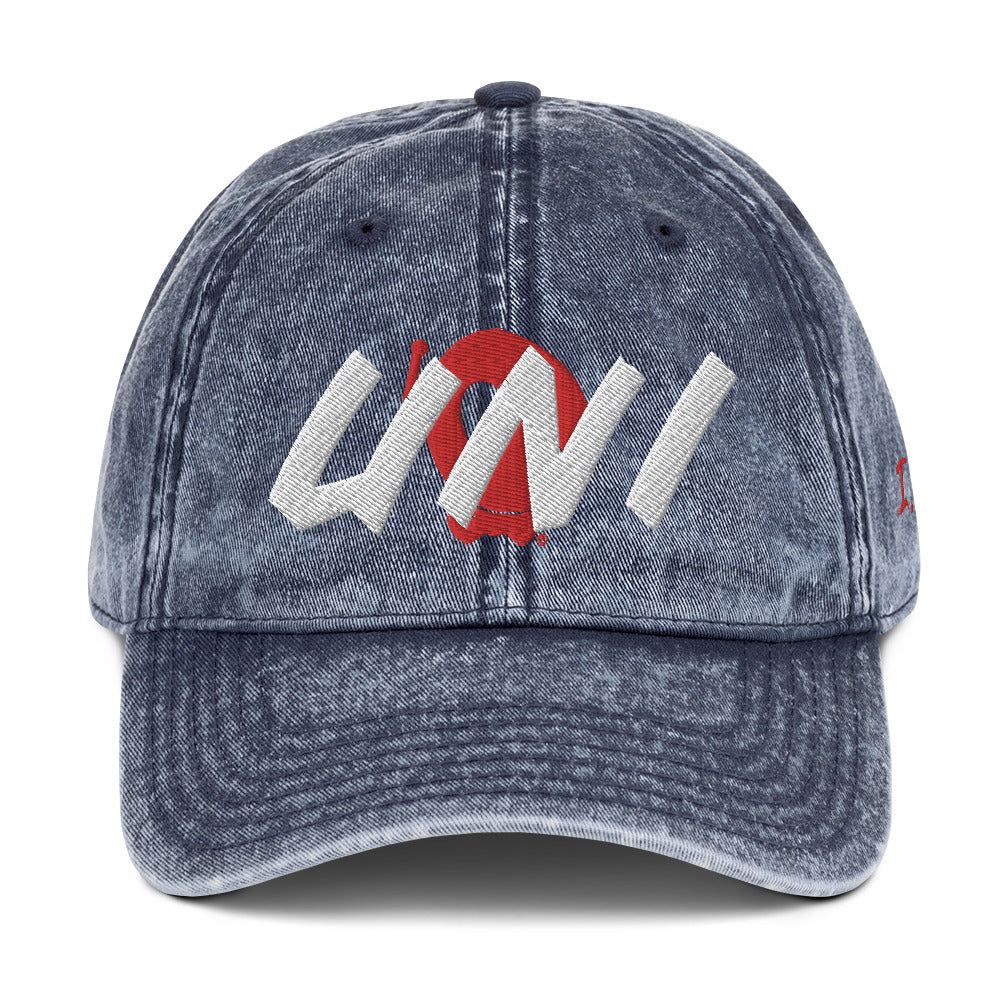 PHAD-UNI RED/WHITE VINTAGE DENIUM CAP