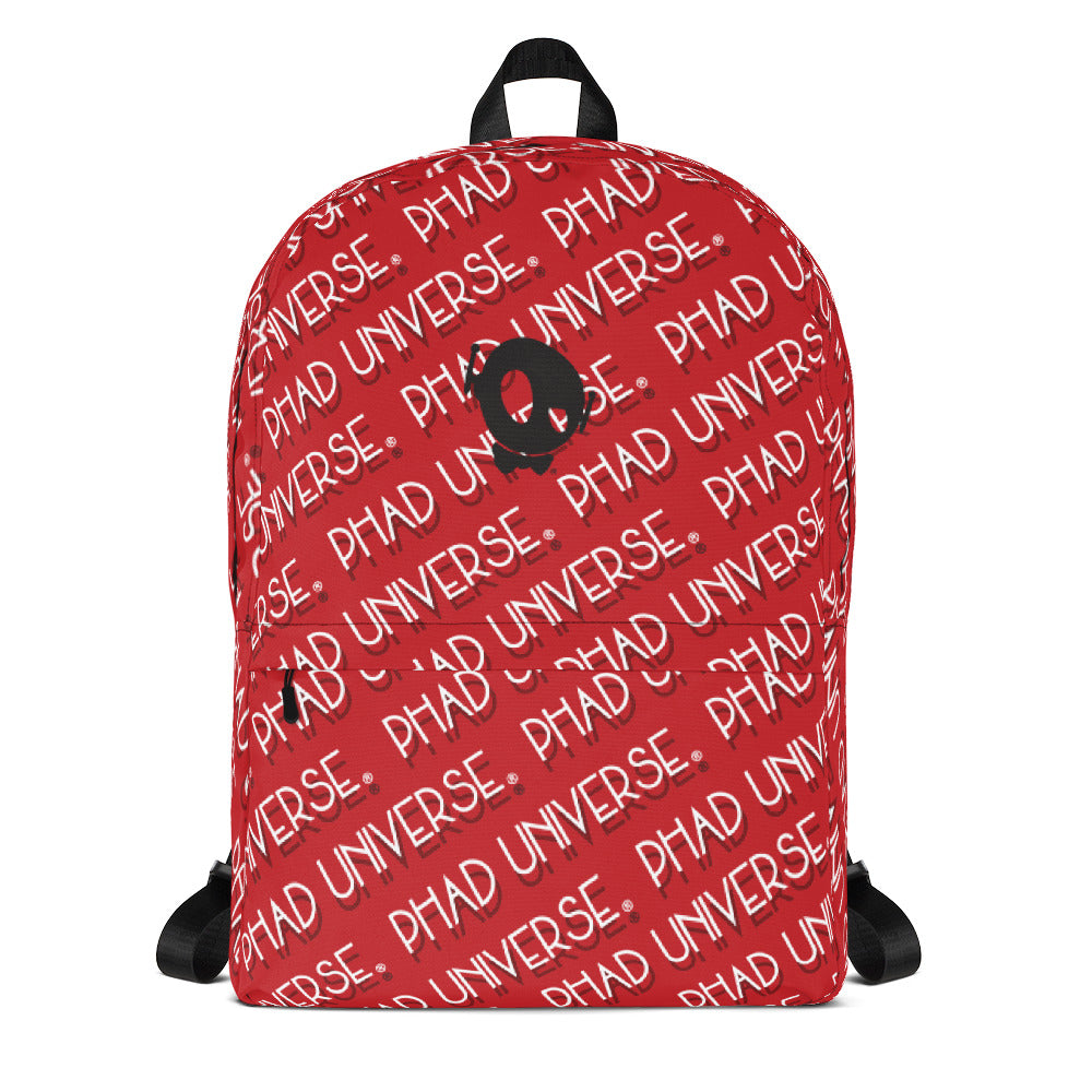PU RED PATTERN BACKPACK