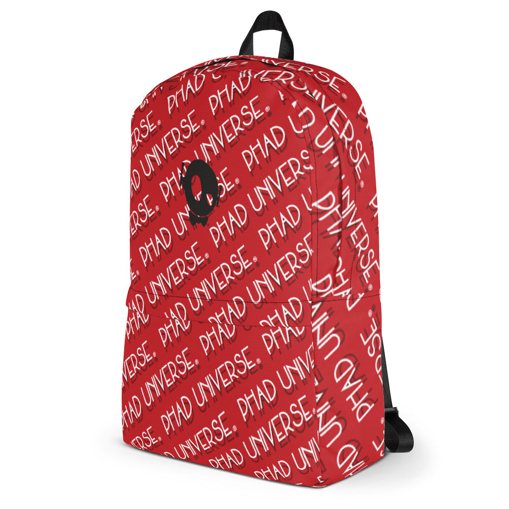 PU RED PATTERN BACKPACK